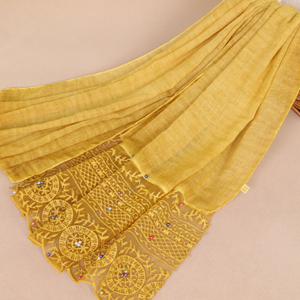 Wholesale plain lace cotton stitching decorative scarf