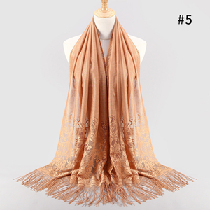 wholesale muslim thin lace tassel headscarf