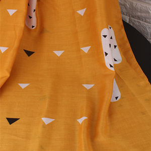 Wholesale yellow triangle geometry tassel sunscreen scarf