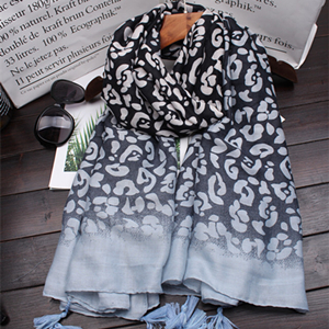 Wholesale leopard print cotton sunscreen scarf