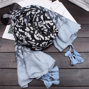 Wholesale leopard print cotton sunscreen scarf