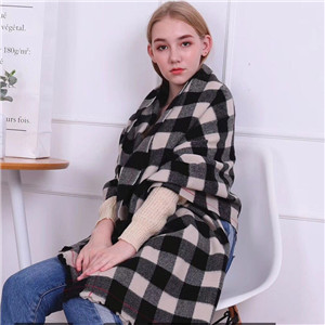 China wholesale wool plaid pattern decorative scarf