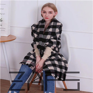 China wholesale wool plaid pattern decorative scarf