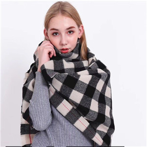 China wholesale wool plaid pattern decorative scarf