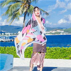 Wholesale tassel printing sunscreen decorative scarf