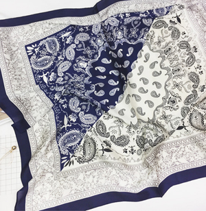 Wholesale Silk cotton 70cm square scarf cashew flower scarf