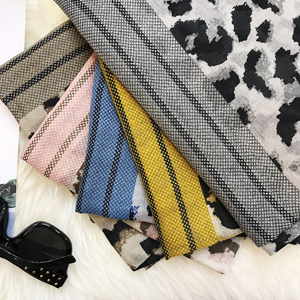 China leopard print cotton linen scarf large shawl wholesale