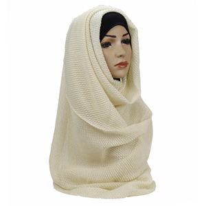 China hijab Arab headscarf crumpled woman cotton linen scarf
