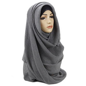 China hijab Arab headscarf crumpled woman cotton linen scarf