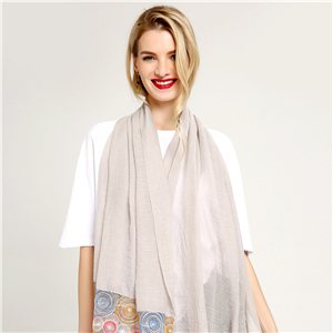 Wholesale mesh circle beaded embroidery decorative scarf