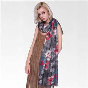 China cheap lace flower cotton sunscreen scarf