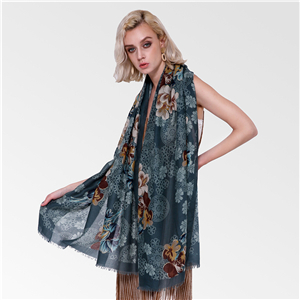 China cheap lace flower cotton sunscreen scarf