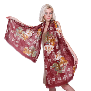 China cheap lace flower cotton sunscreen scarf