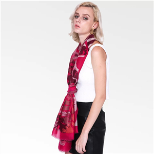 Wholesale mosaic leopard pattern cotton decorative scarf
