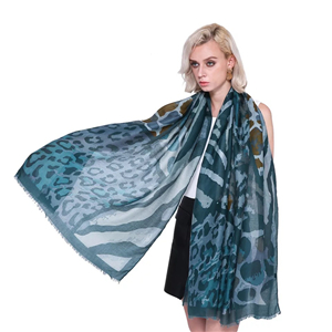 Wholesale mosaic leopard pattern cotton decorative scarf