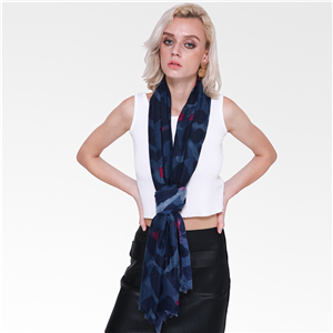 Wholesale big leopard pattern cotton sunscreen scarf