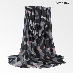 Wholesale big leopard pattern cotton sunscreen scarf