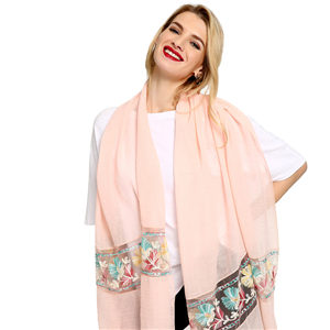 Wholesale chrysanthemum pattern embroidery sunscreen scarf