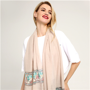 Wholesale chrysanthemum pattern embroidery sunscreen scarf
