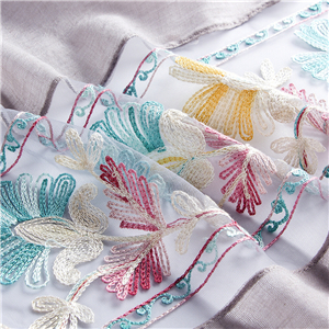 Wholesale chrysanthemum pattern embroidery sunscreen scarf