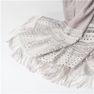Wholesale long hair lace cotton decorative scarf