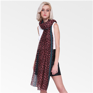 Wholesale fluorescent leopard print cotton scarf