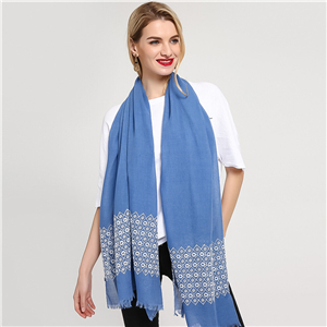 Double-sided embroidered cotton decorative cheap scarf