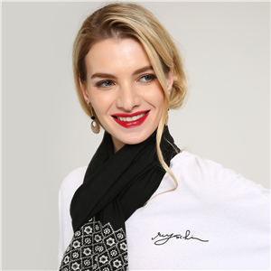 Double-sided embroidered cotton decorative cheap scarf