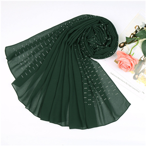 Wholesale hot drilling monochrome chiffon scarf