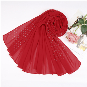 Wholesale hot drilling monochrome chiffon scarf