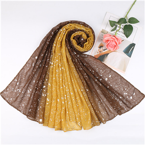 Wholesale gradient water drops hot silver cotton scarf