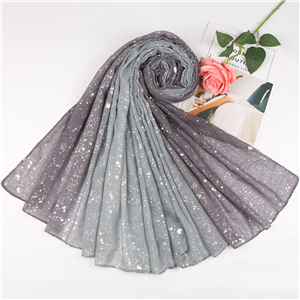 Wholesale gradient water drops hot silver cotton scarf