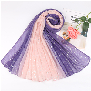 Wholesale gradient water drops hot silver cotton scarf