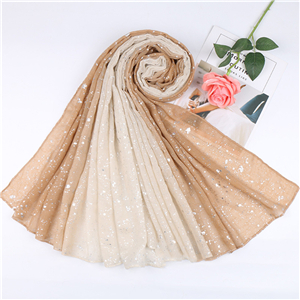 Wholesale gradient water drops hot silver cotton scarf