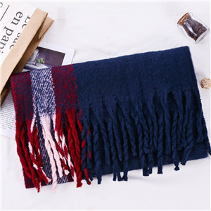 Border stripe solid color tassel cashmere cheap scarf