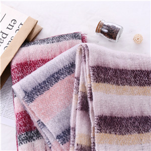 Horizontal stripes color matching tassel cashmere cheap scarf
