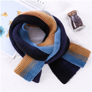 Wholesale rainbow gradient striped cotton children scarf