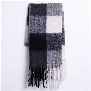 Wholesale gradient lattice fringed cashmere scarf