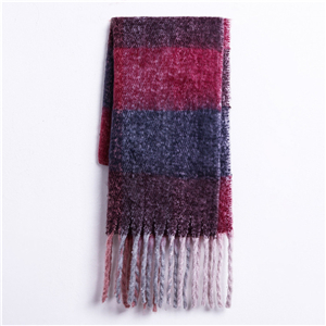 Wholesale gradient lattice fringed cashmere scarf