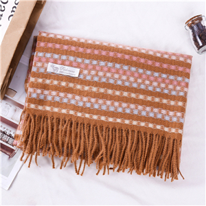 Chinese wholesale tassel plaid cashmere scarf