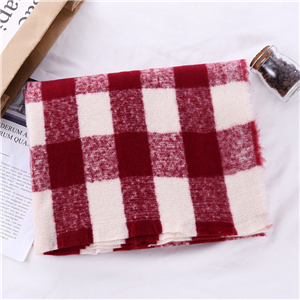 Wholesale color matching square plaid cashmere scarf