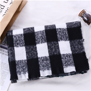 Wholesale color matching square plaid cashmere scarf