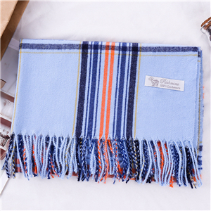 Colorblock striped tassel cashmere cheap scarf