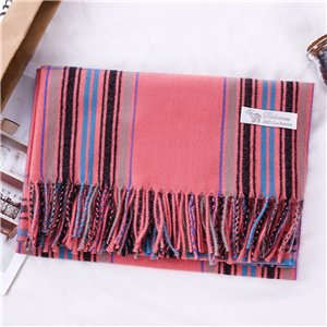 Colorblock striped tassel cashmere cheap scarf