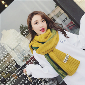 Wholesale gradient color matching knit cotton scarf