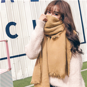 Wholesale solid color woolen cashmere warm scarf