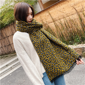 China wholesale leopard print cashmere scarf