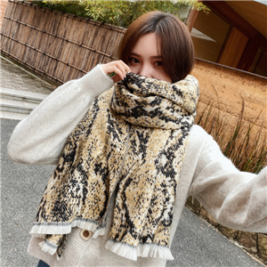 Wholesale snake print cashmere scarf