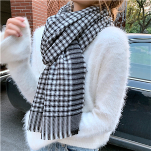 Plaid pattern cashmere decorative cheap scarf