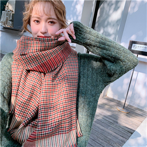 Plaid pattern cashmere decorative cheap scarf